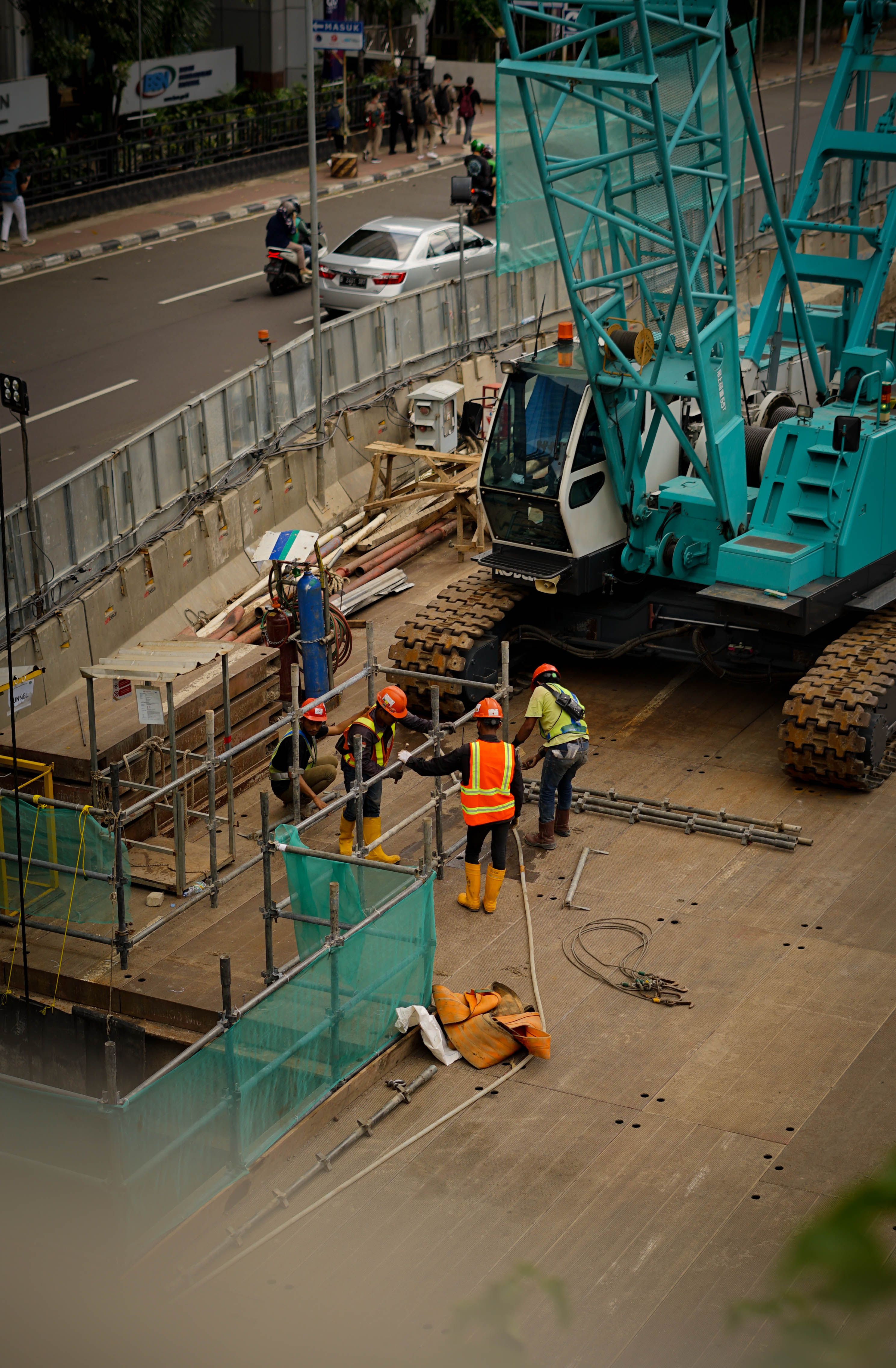 Chantier de génie civil et construction industrielle